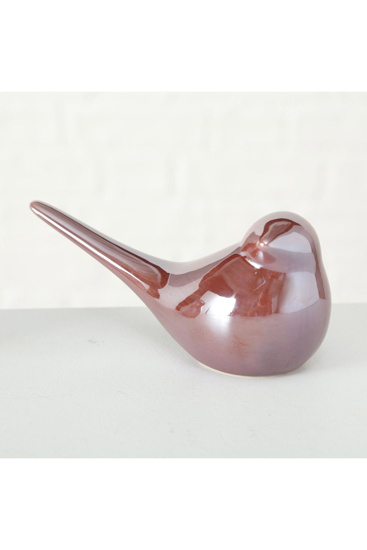 Homelux Decor Pasăre, 16x6x8 Cm, Porțelan, Roz Închis - One Size