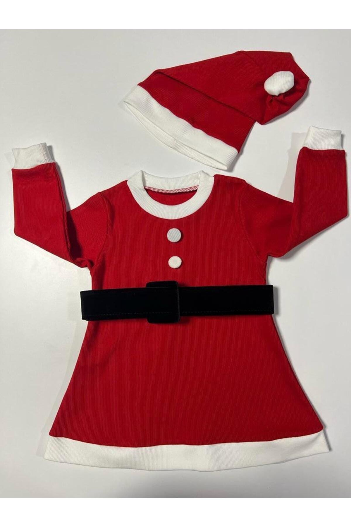ARYA BABY Kız Çocuk Kaşkorse Yılbaşı Noel Elbise Şapka Takım, Yılbaşı Kıyafeti fotoğrafı 5 (önizleme)