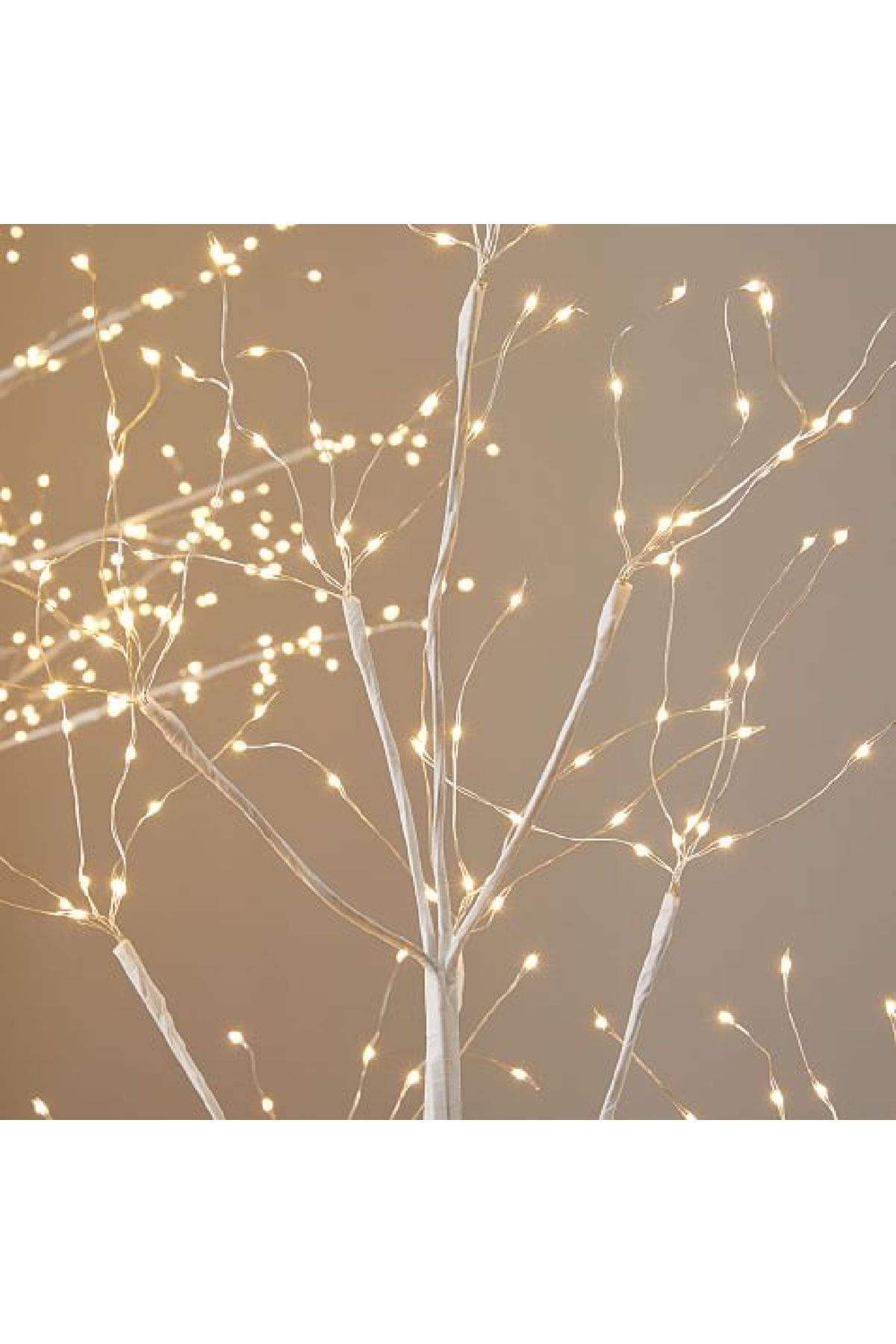 Homelux-Decorative light tree 180 cm, 750 micro leds, warm white light, 8 h timer, metal, white 2