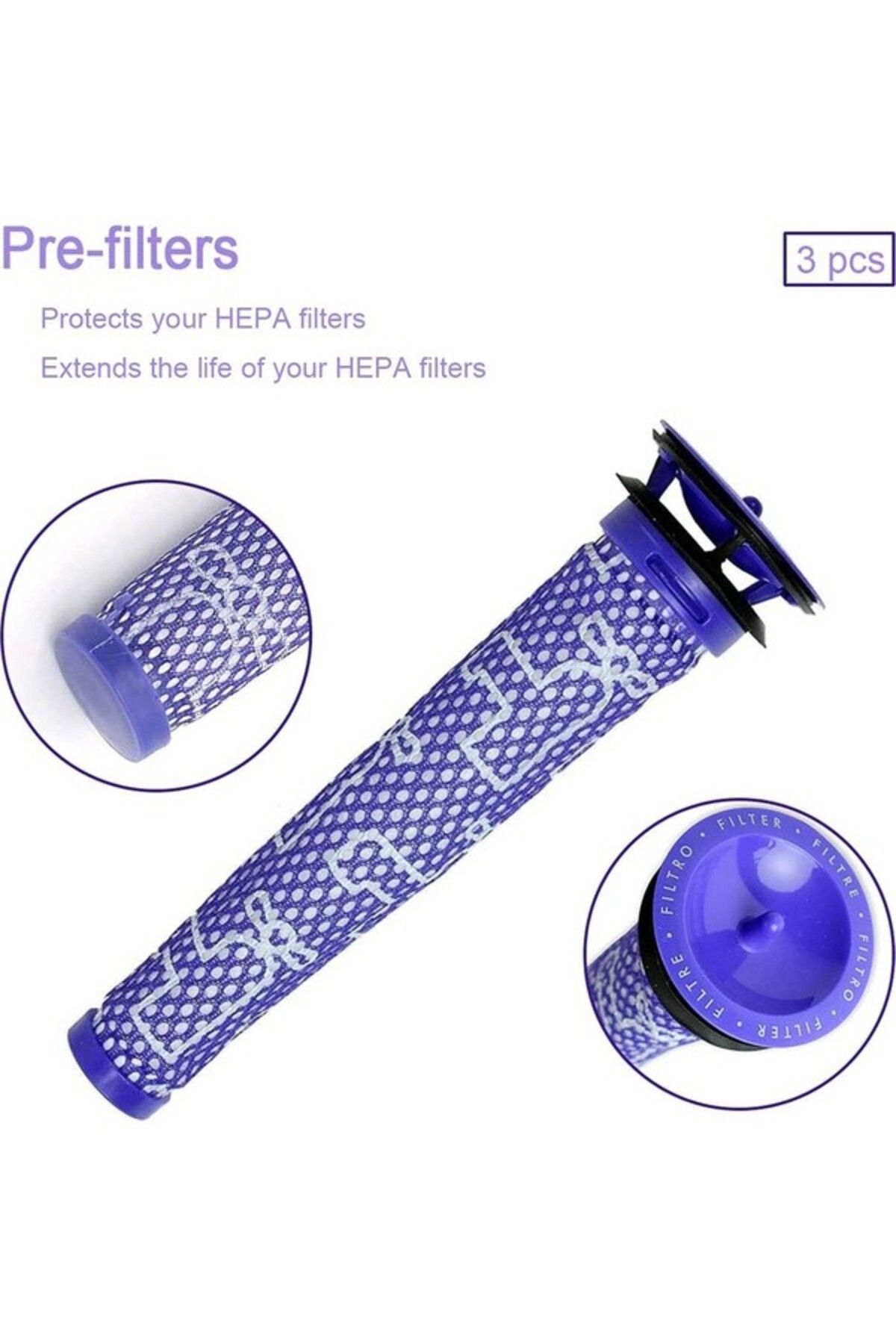 srfn ticaret-Dyson V7 - Compatible Hepa Filters ( 967478 -01 and 965661 -01) 2