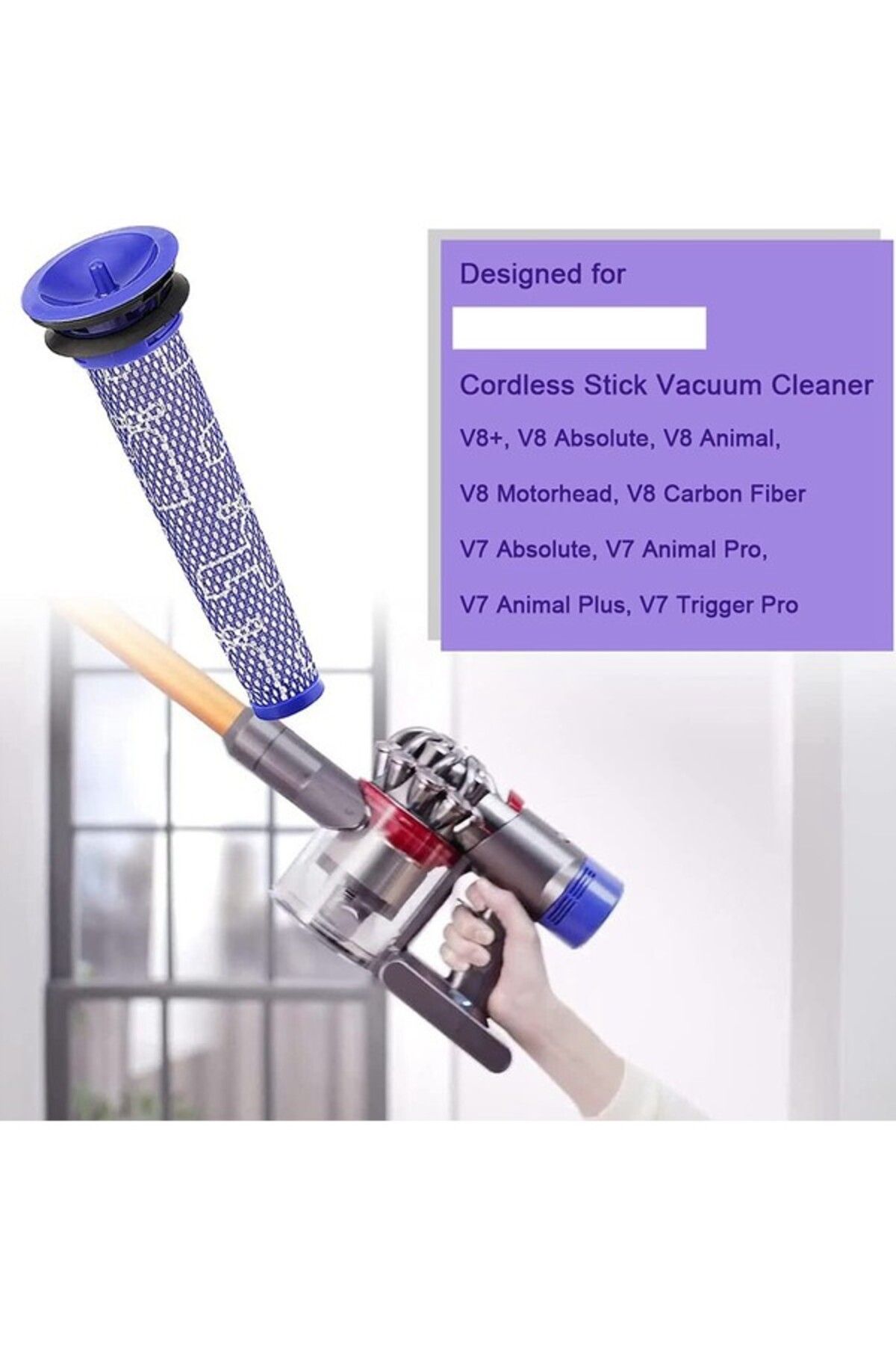 srfn ticaret-Dyson V7 - Compatible Hepa Filters ( 967478 -01 and 965661 -01) 5