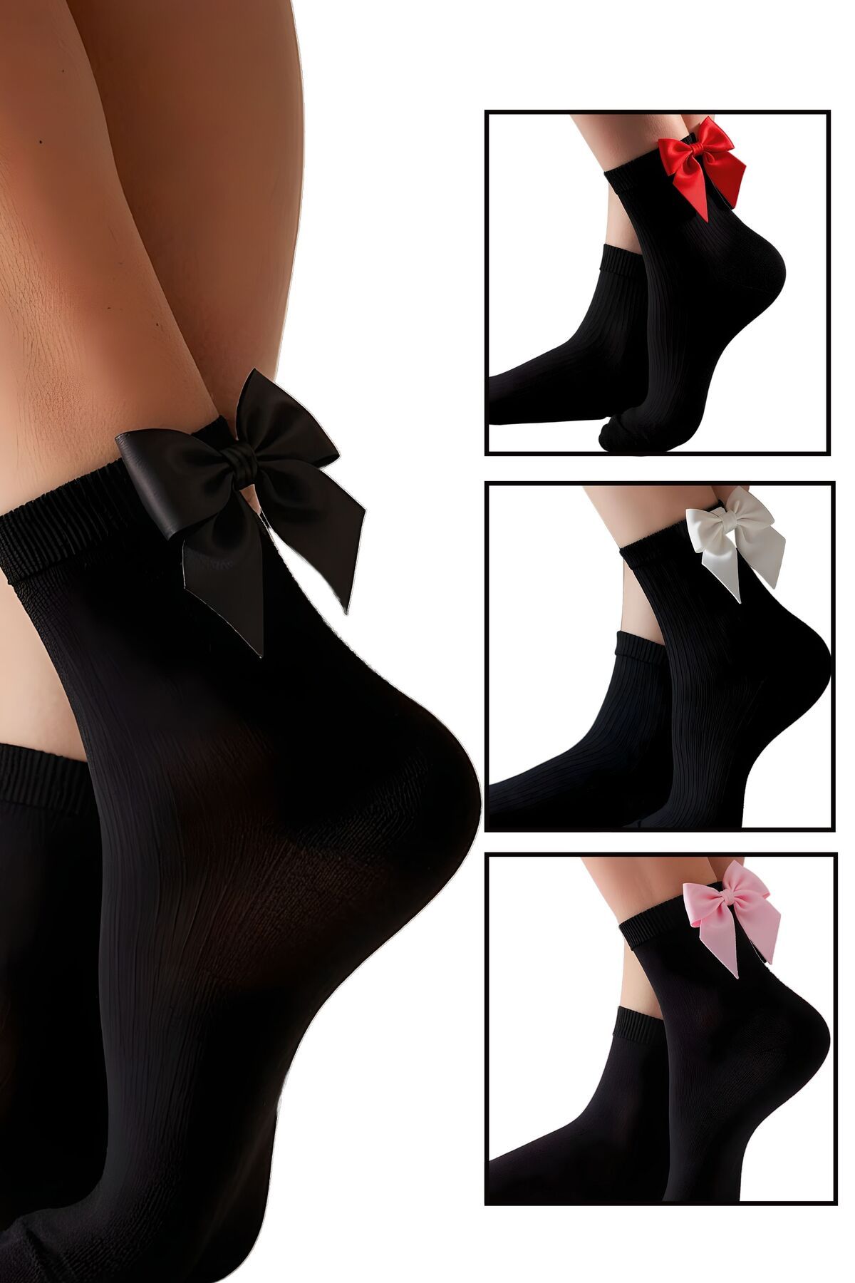 Sofya Passion-Socks - Black - Plain 1