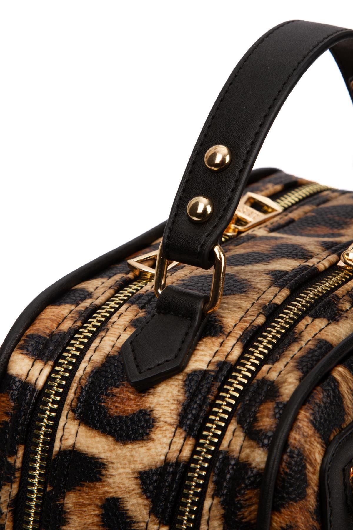 gio&mi-Leopard Patterned Neyva Hand and Shoulder Bag 4