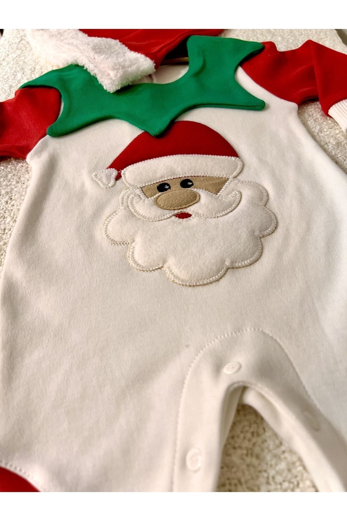 Pashator-Baby Rompers. New Year, Santa Claus Themed, with Hat. Oeko-Tex Certified Safe Product 5