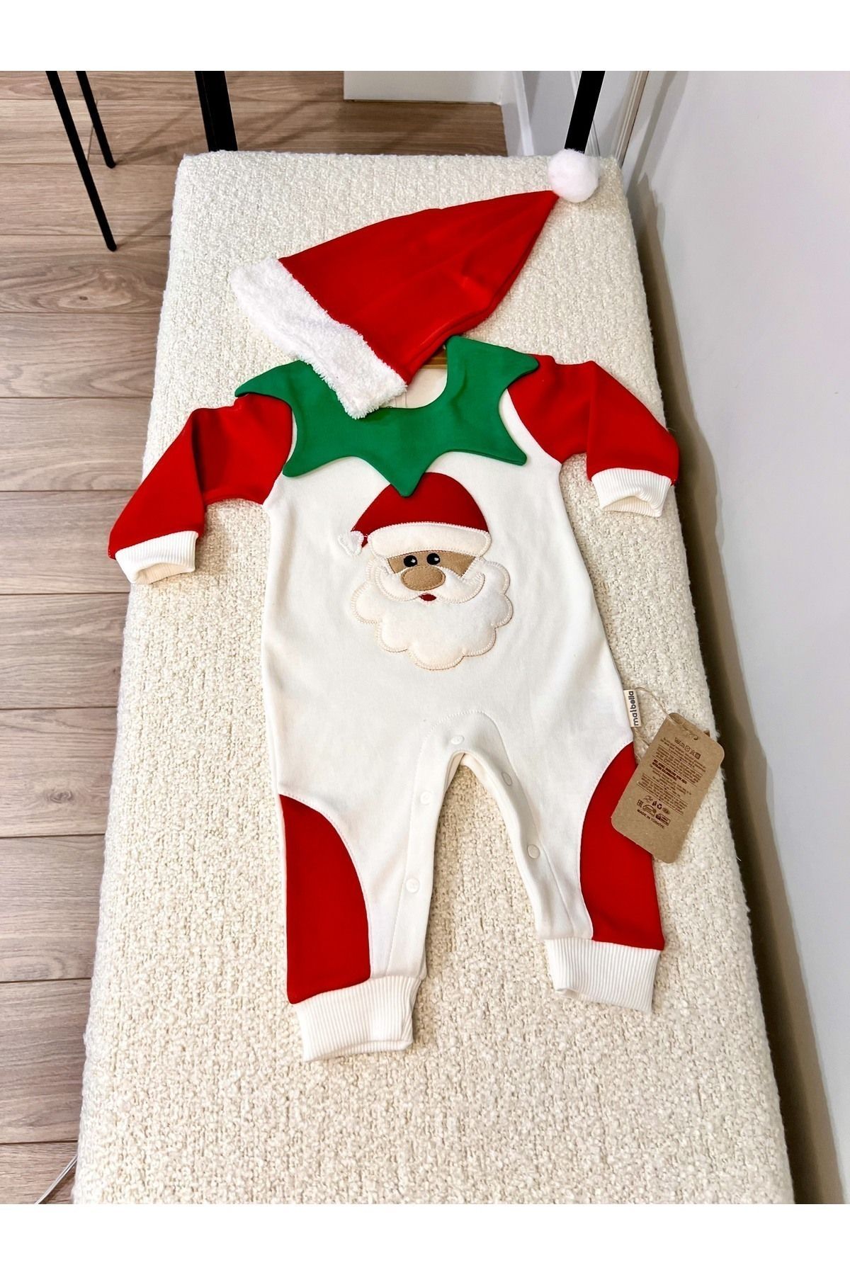 Pashator-Baby Rompers. New Year, Santa Claus Themed, with Hat. Oeko-Tex Certified Safe Product 4