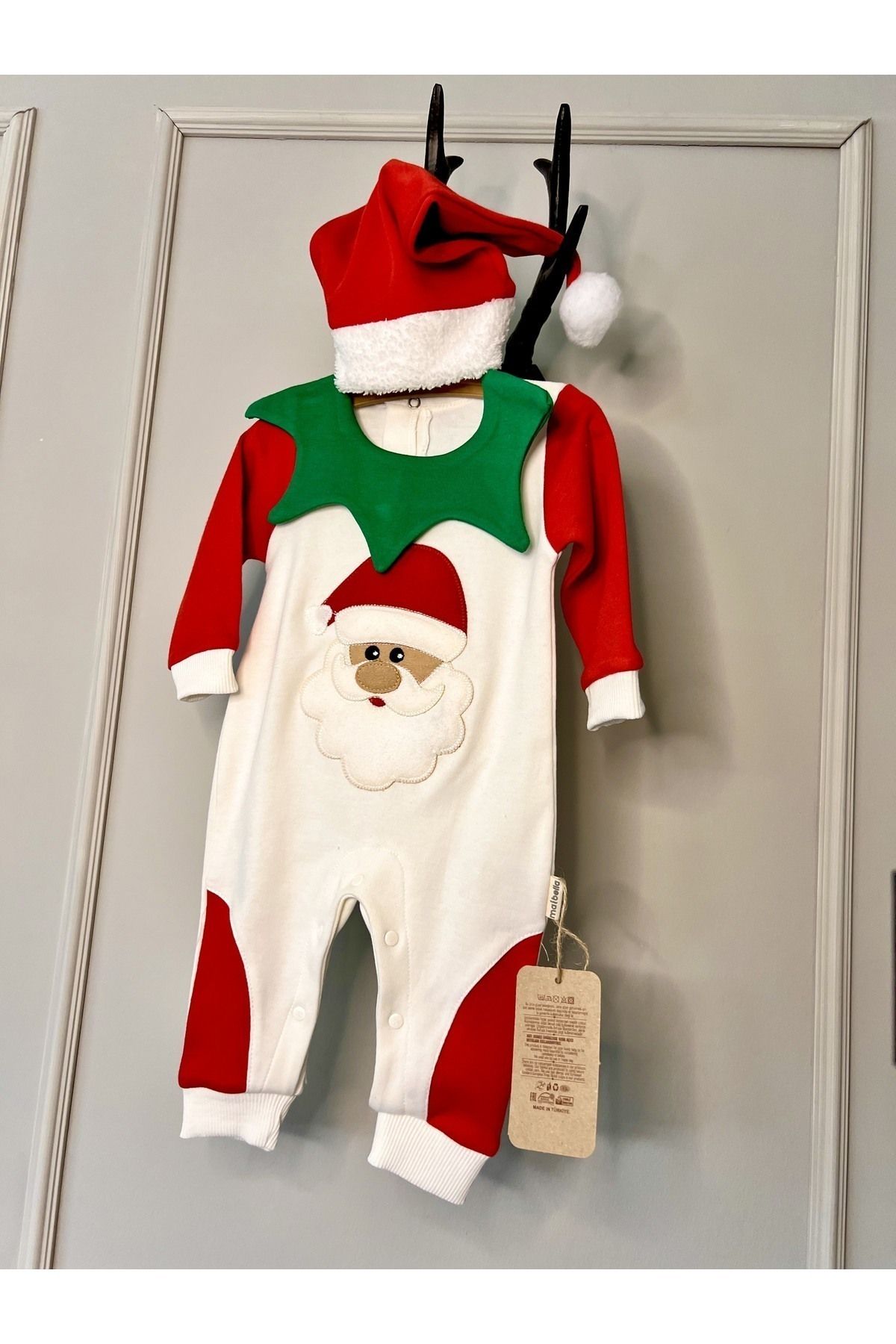 Pashator-Baby Rompers. New Year, Santa Claus Themed, with Hat. Oeko-Tex Certified Safe Product 6