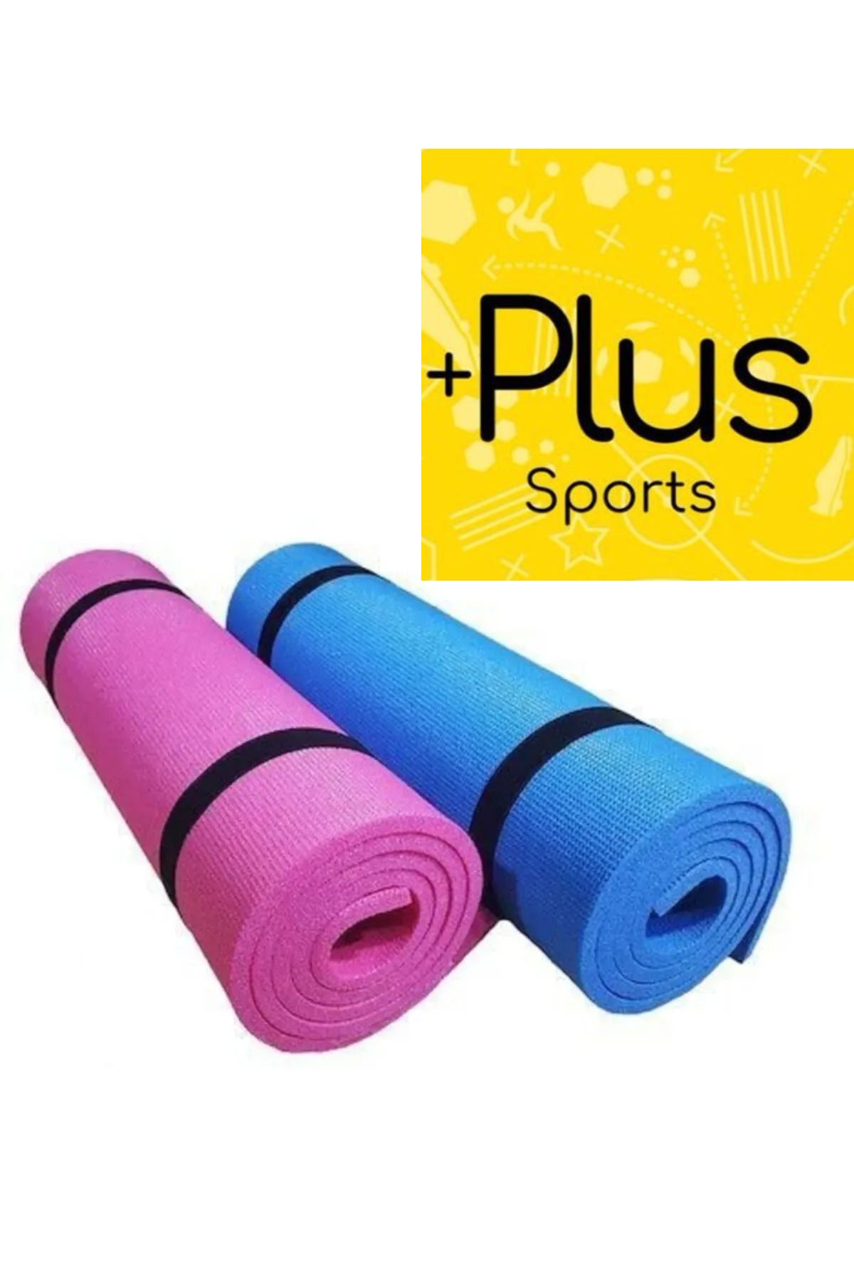 PLUSSPORT PLUS SPORT 2 ADET PİLATES MİNDERİ EGZERSİZ YER MATI ( PEMBE VE MAVİ ) 7 MM KALIN