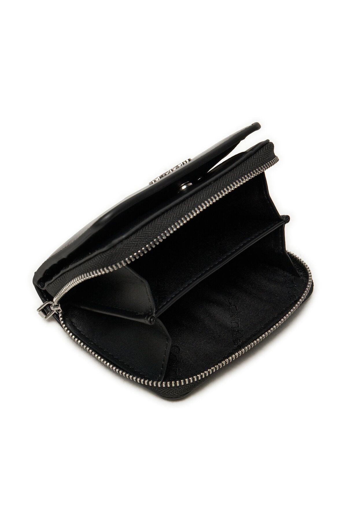 Calvin Klein-Women's Black Leather Wallet - Zipper, Inner Pocket, Extra Card Compartment K60K 612847 -Beh 4