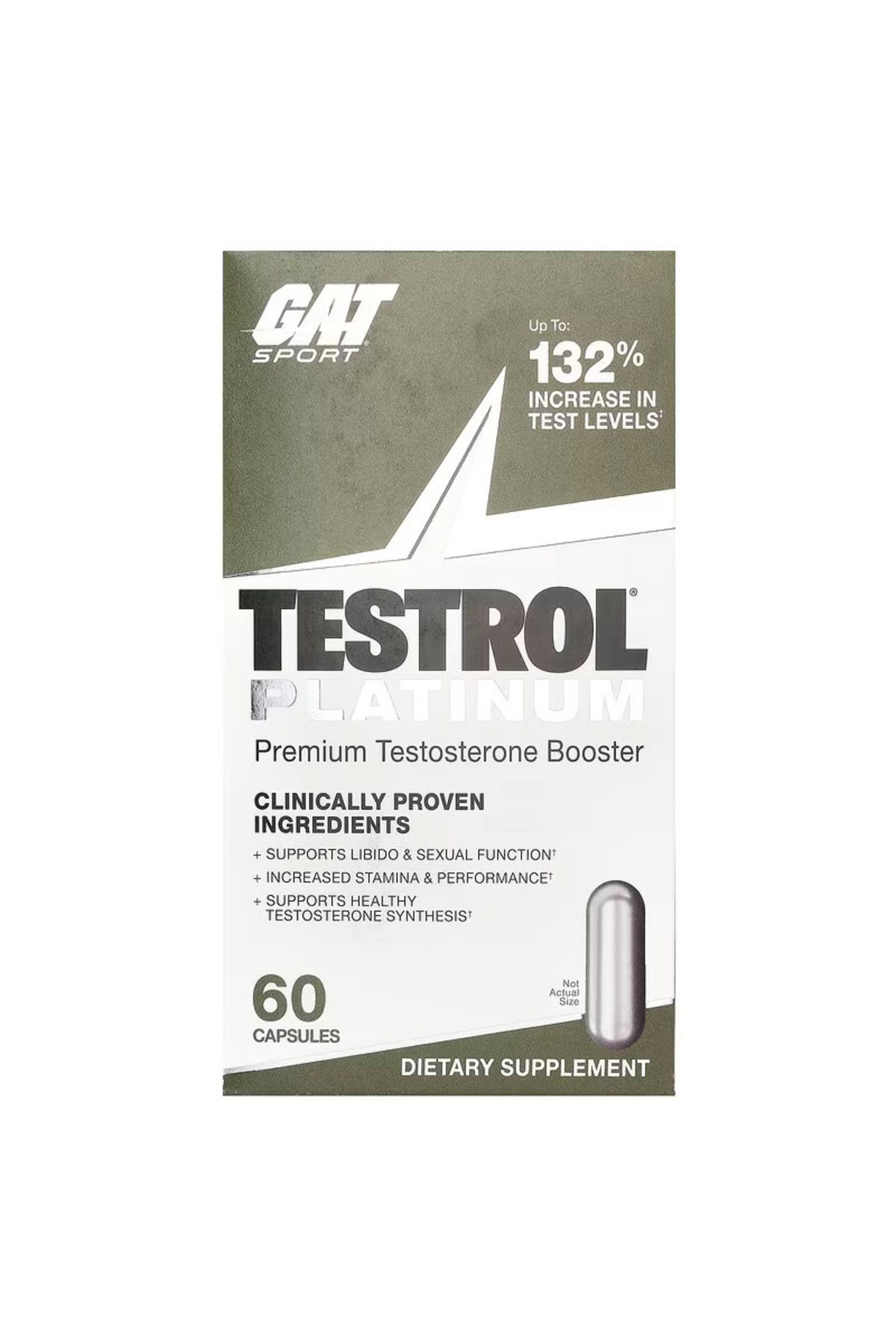 GAT Testol Platinum Premium Gh Testo Booster 60 Capsules