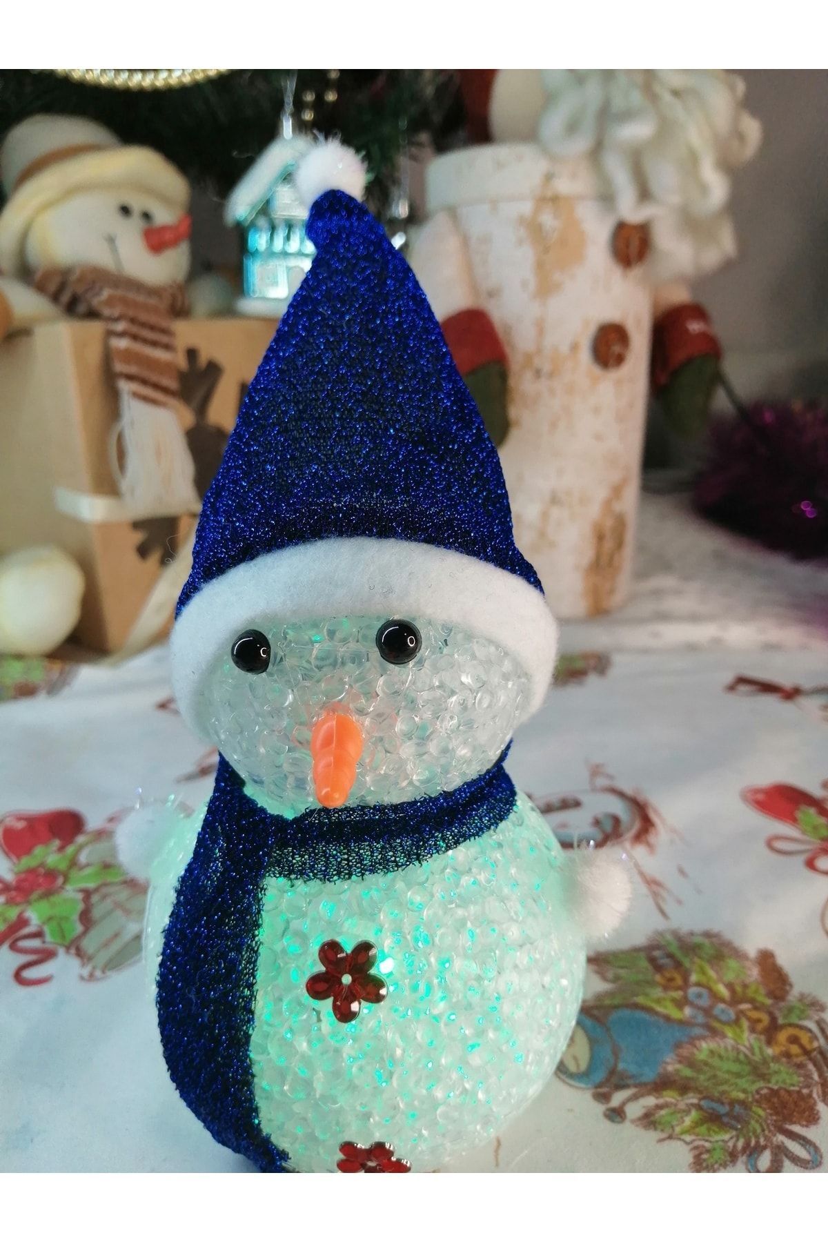 teknotrust-Christmas Lighted Snowman, Ornaments, Table and Night Lamp, Children's Room Product 2