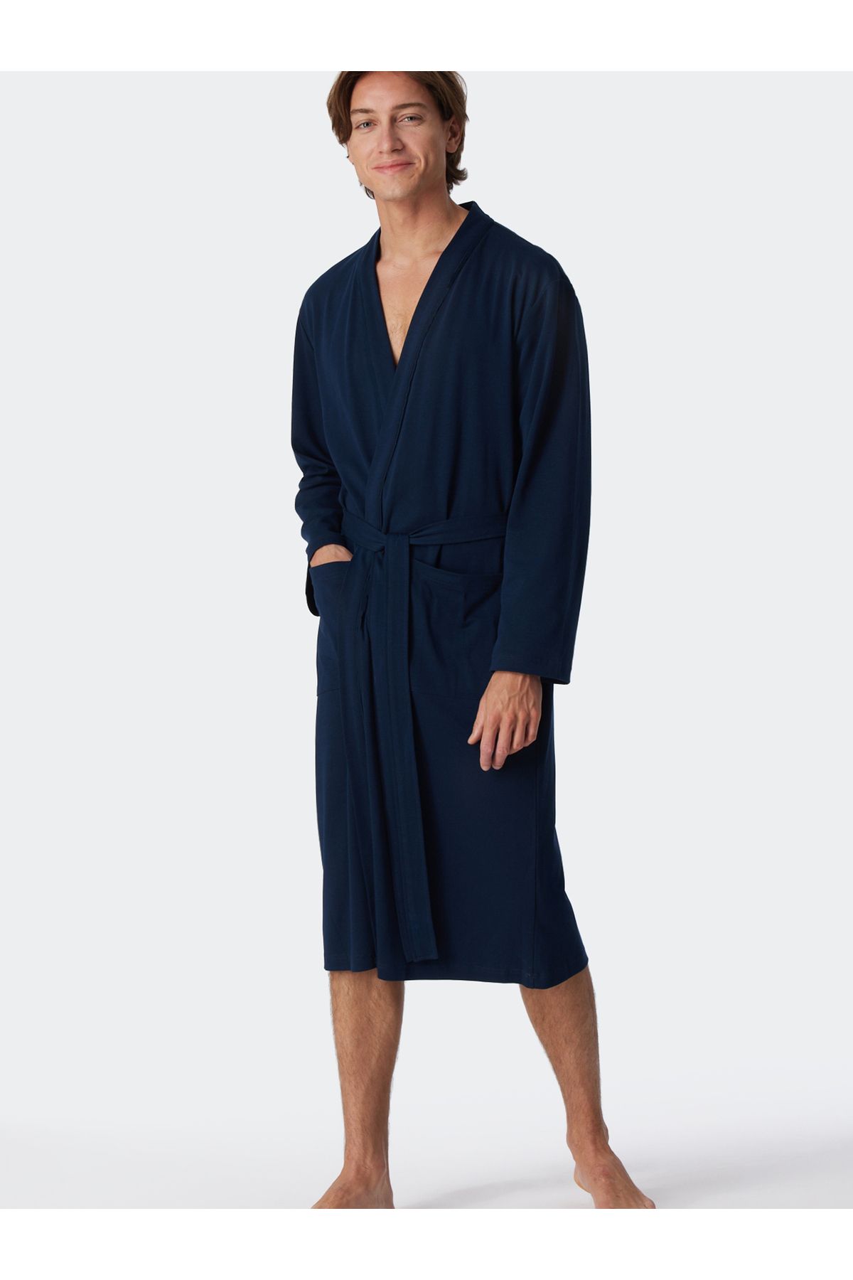 Schiesser-Bademantel Elegant Kimono Bade-mantel Sauna Morgen-mantel Lounge 1