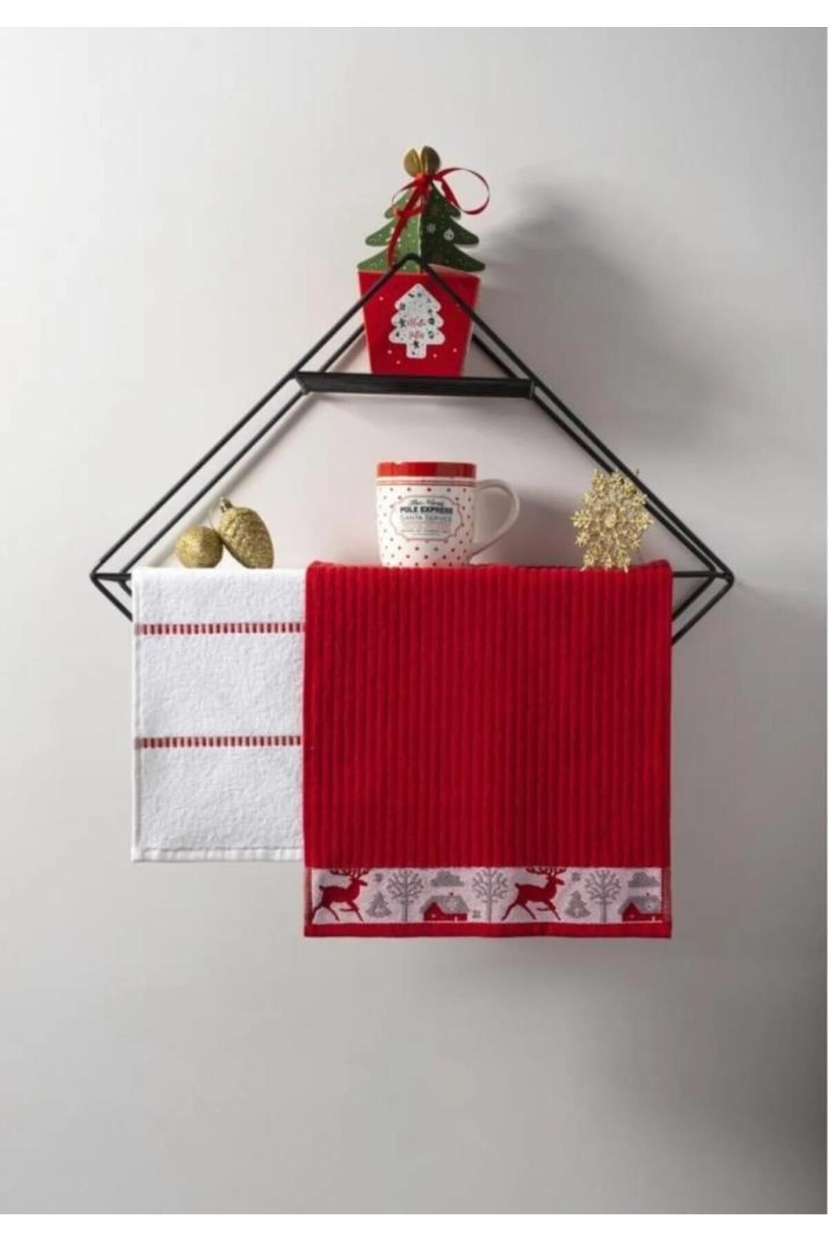 Ender Home-New Year Christmas Themed - 2-Piece Gift Towel Set 30x50 3