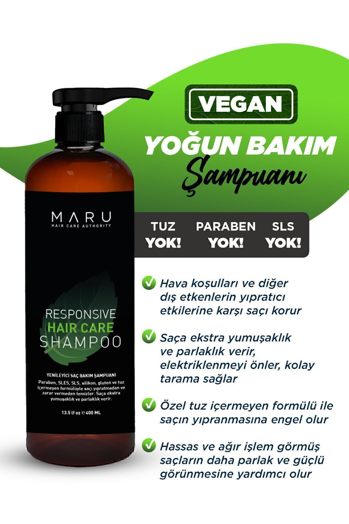 MARU-Vegan Milk Extract Care Shampoo with Argan and Keratin Cut - 400 ml 1