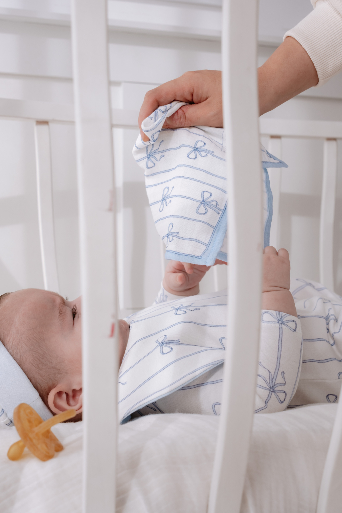 Atelier Babbi %100 Pamuk 5'li Yenidoğan Seti - Kurdele/mavi fotoğrafı 5 (önizleme)