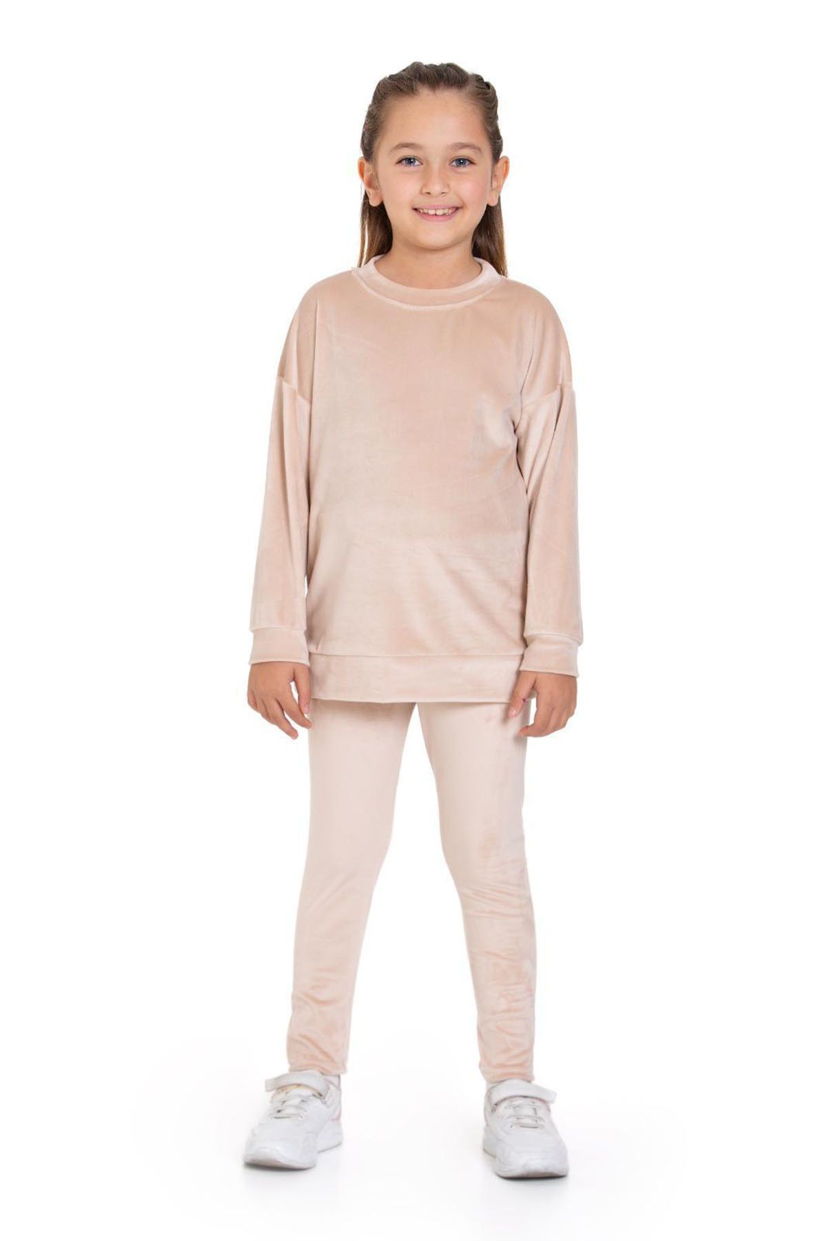 My Kids Wear-Set pentru copii de culoare solidă de bază catifea 2