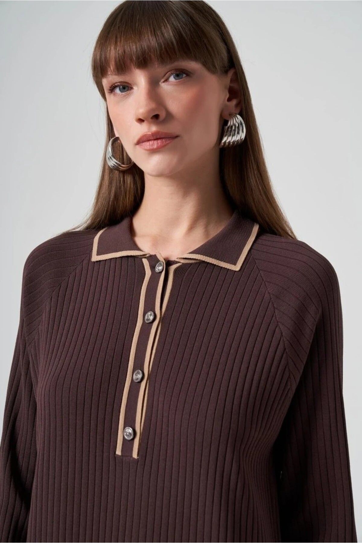 Nuss-1410 Shirt Collar Ribbed Mercerized Dress 4