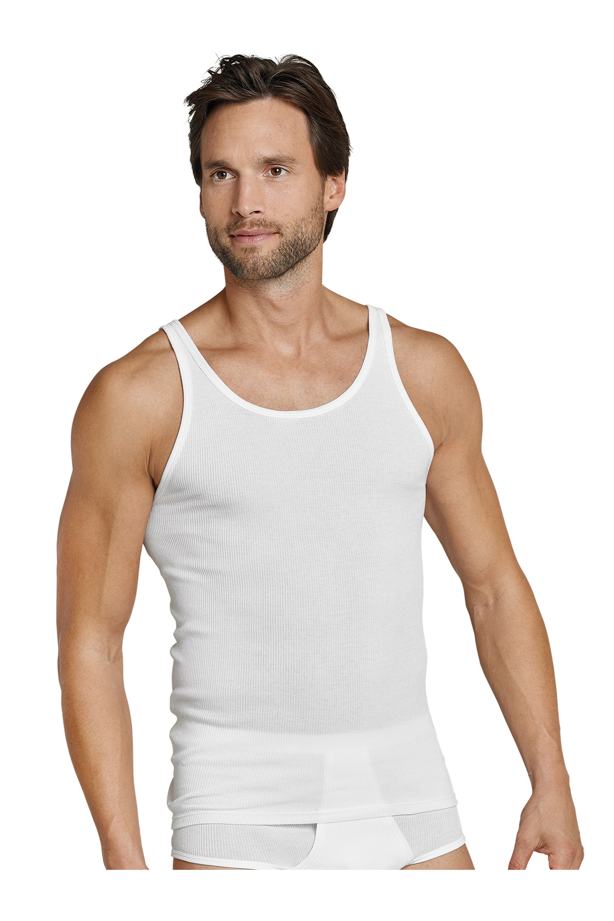 Schiesser-Unterhemd Doppelripp Original Classics Unterhemd Unterzieh-Shirt Ärmellos Schulterfrei 3