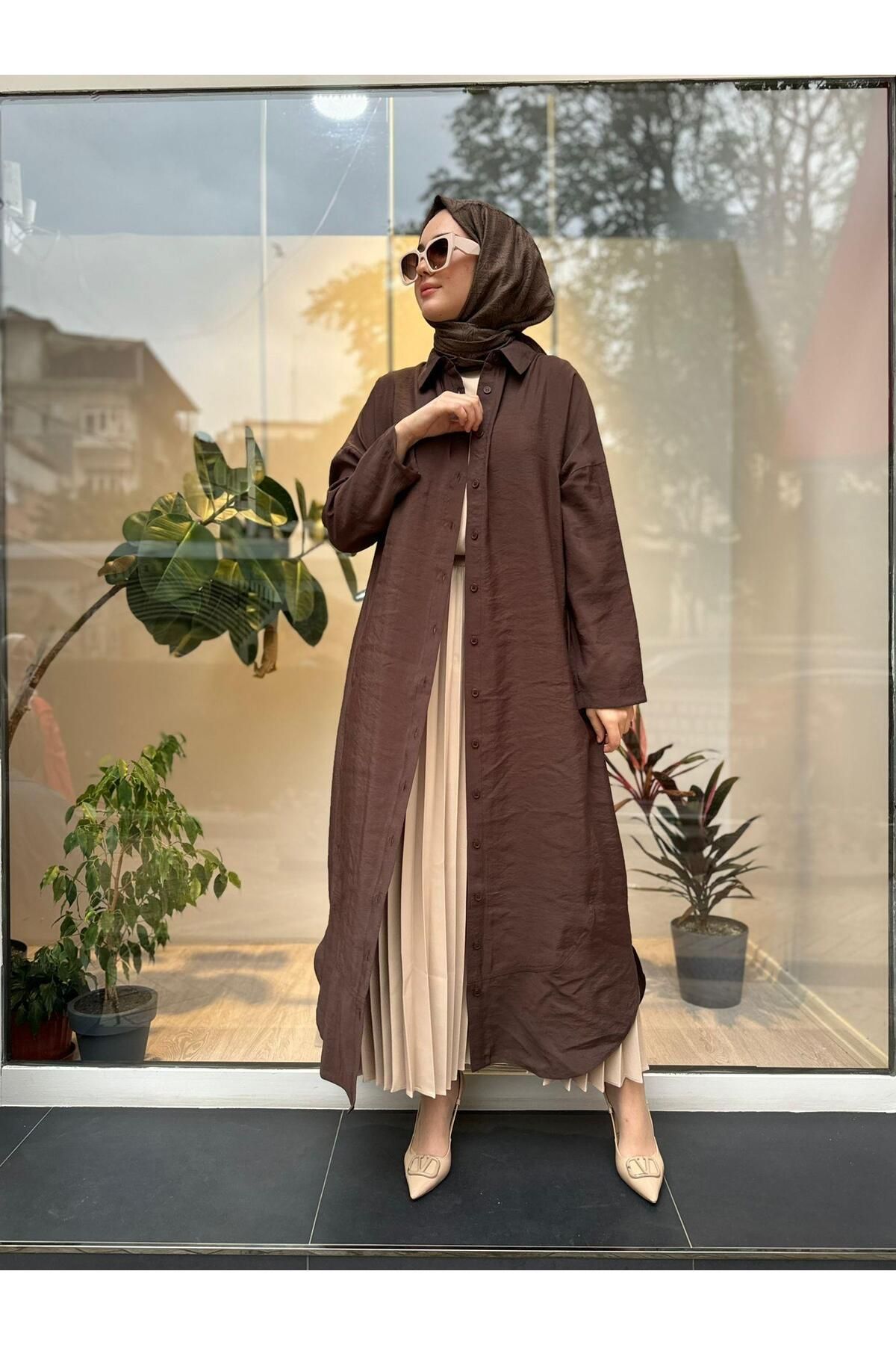 Invee-Modest Shirt - Brown - Regular fit 1