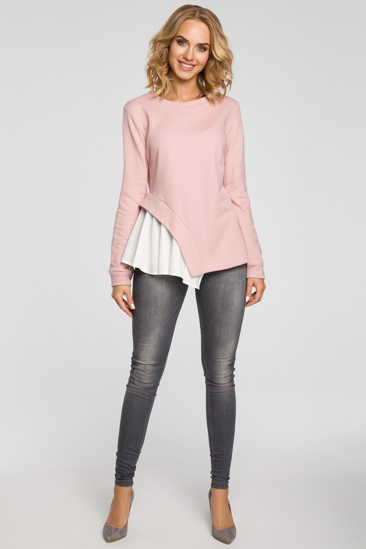 Made of Emotion-Two-layer asymmetrical blouse 2
