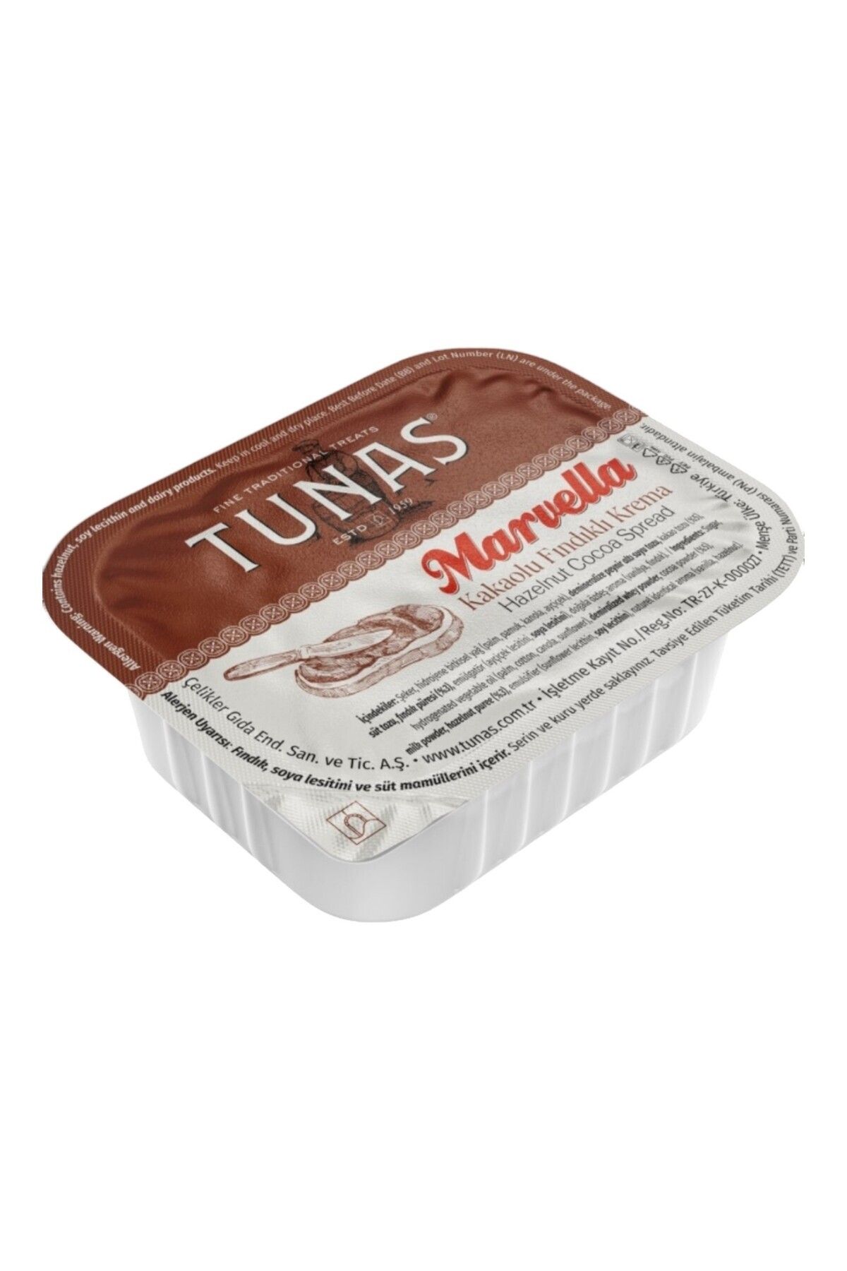 Tunas KAKAOLU FINDIK KREMASI PİKNİK 20 GR * 125 ADET