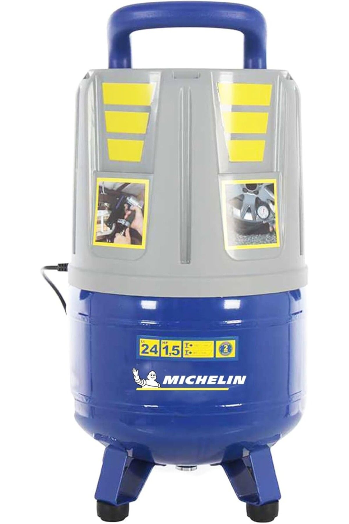 Michelin MVX24 24 Litre Yağsız Hava Kompresörü, 2 HP, 8 Bar, Yüksek Performanslı