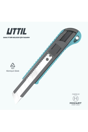 UTTIL NMUK05 Hafifletilmiş Alüminyum Gövdeli 18 mm Maket Bıçağı