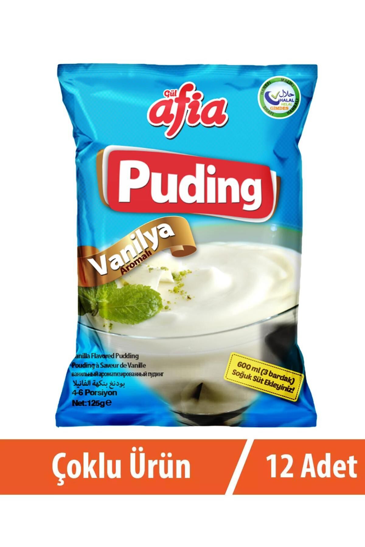 Afia Vanilyalı Puding 12x125 Gr