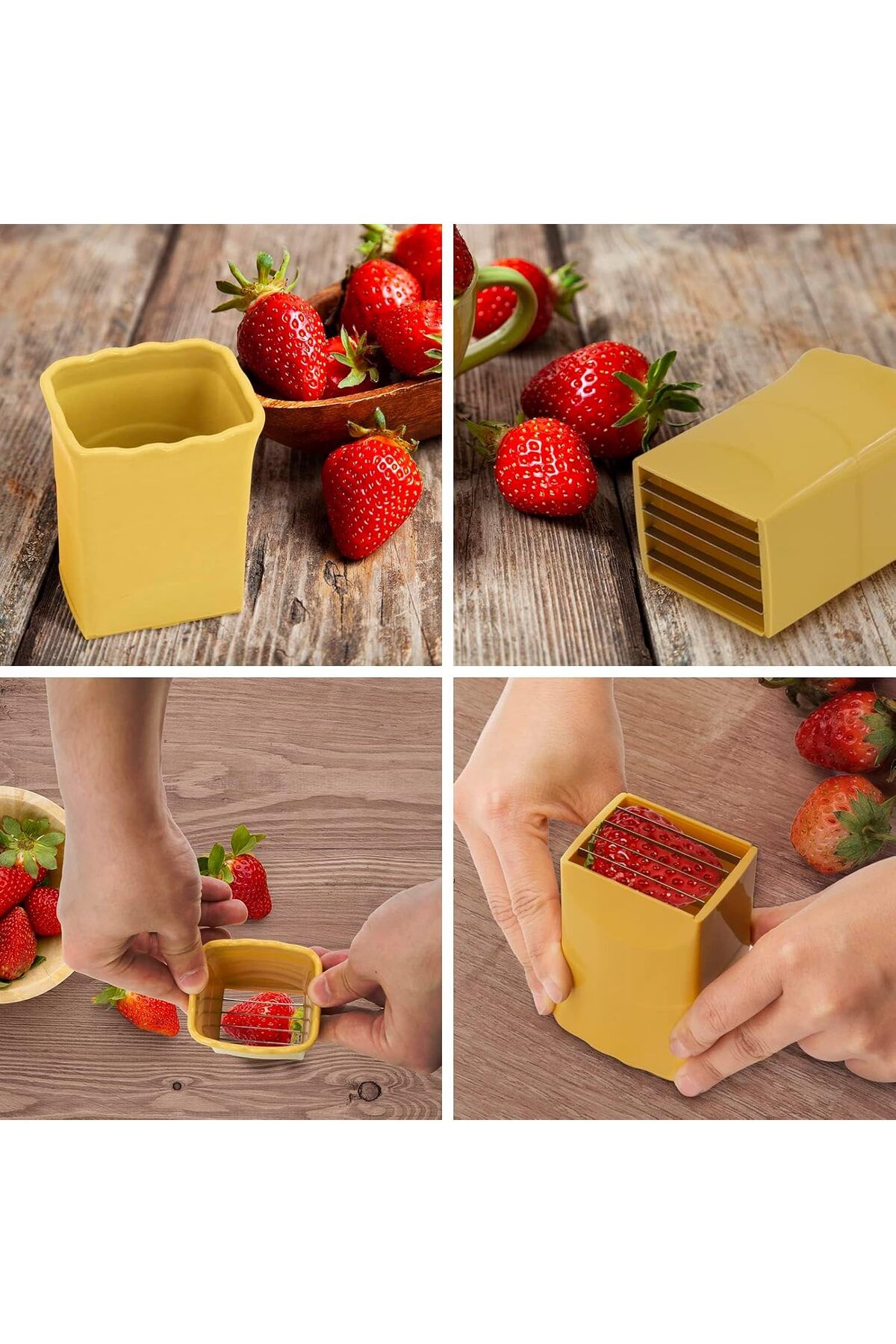 Arabest-3 Pcs Cup Slicer, Quickly Making Fruit Vegetable Salad Strawberry Cutter 6