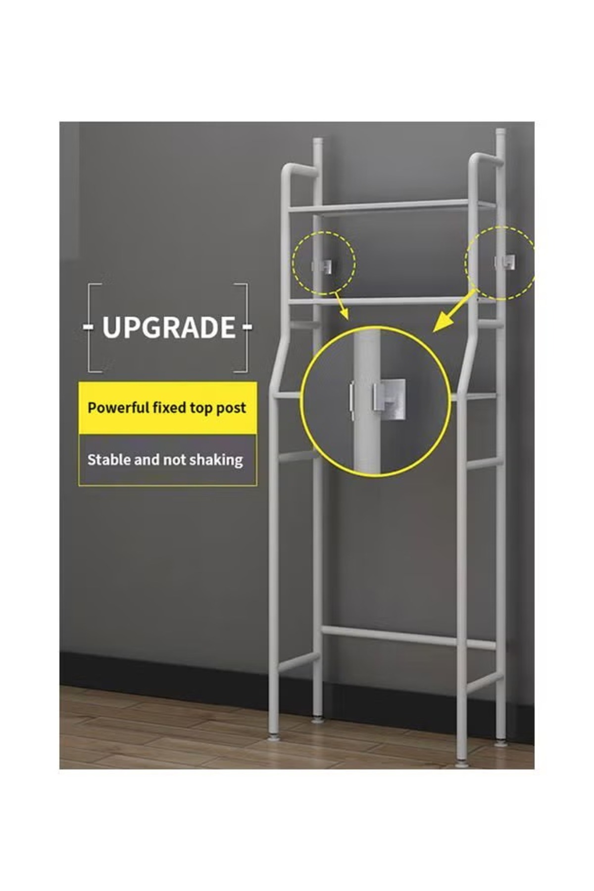 منظم حمام بثلاث طبقات، أبيض