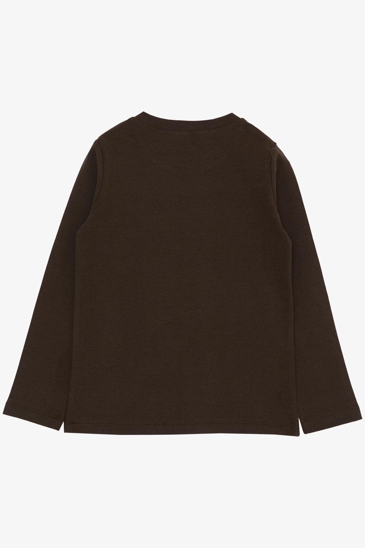 Breeze-Boy's T-Shirt - Long Sleeve, Basic 4-8 Years, Bitter Brown 2