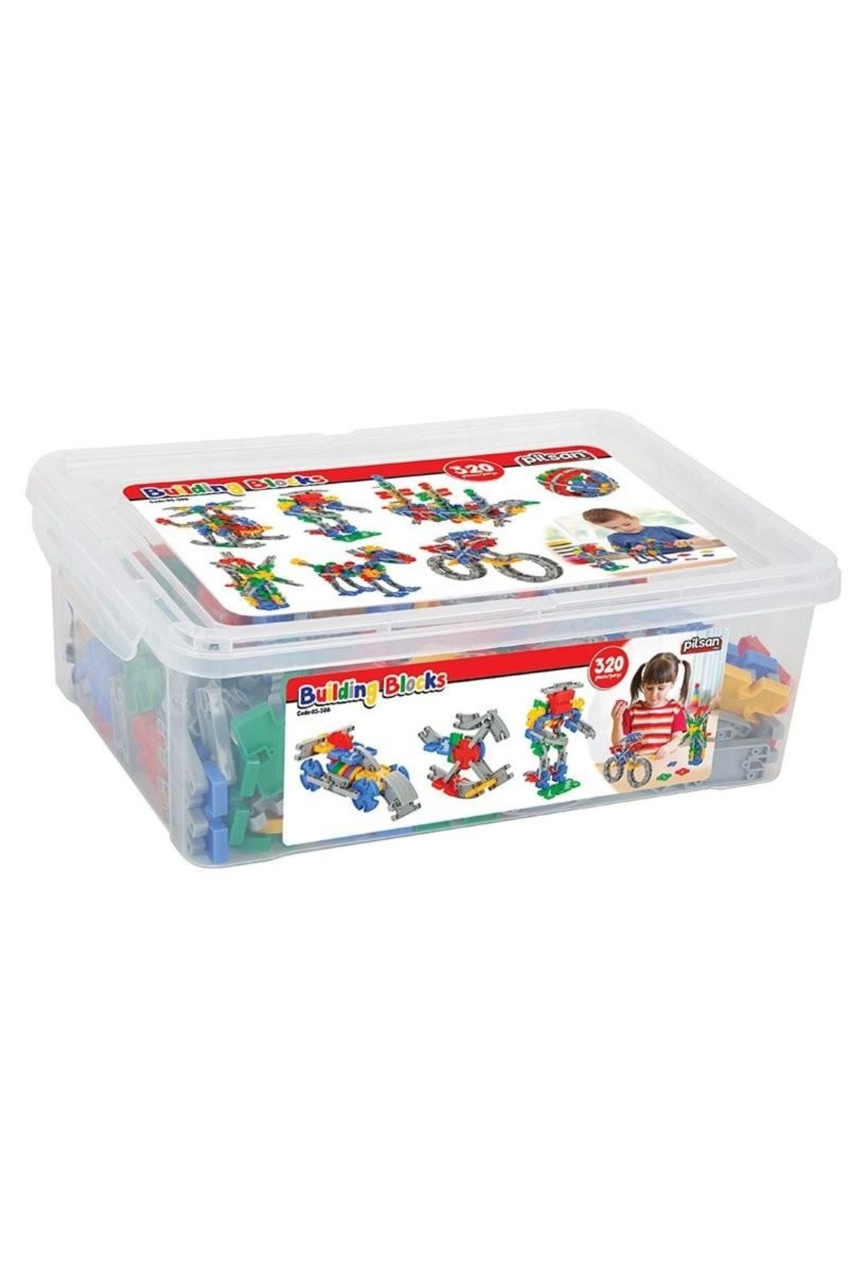 PİLSAN Pilsan 03-508 Building Blocks 320 Parça 10 Litre Saklama Kabında