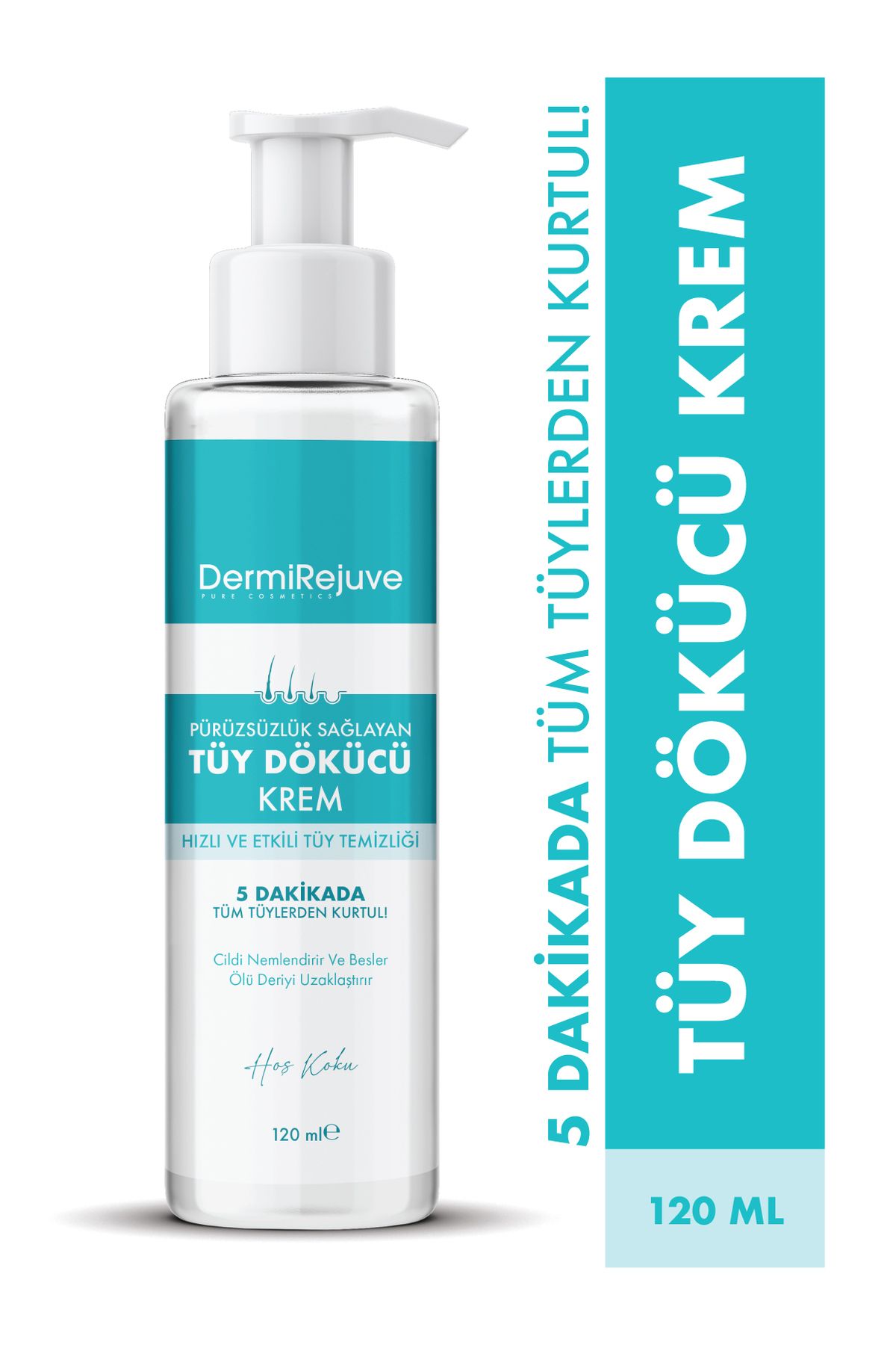 dermirejuve pure cosmetics Tüy Dökücü Tüy Inceltici Krem 120 ml