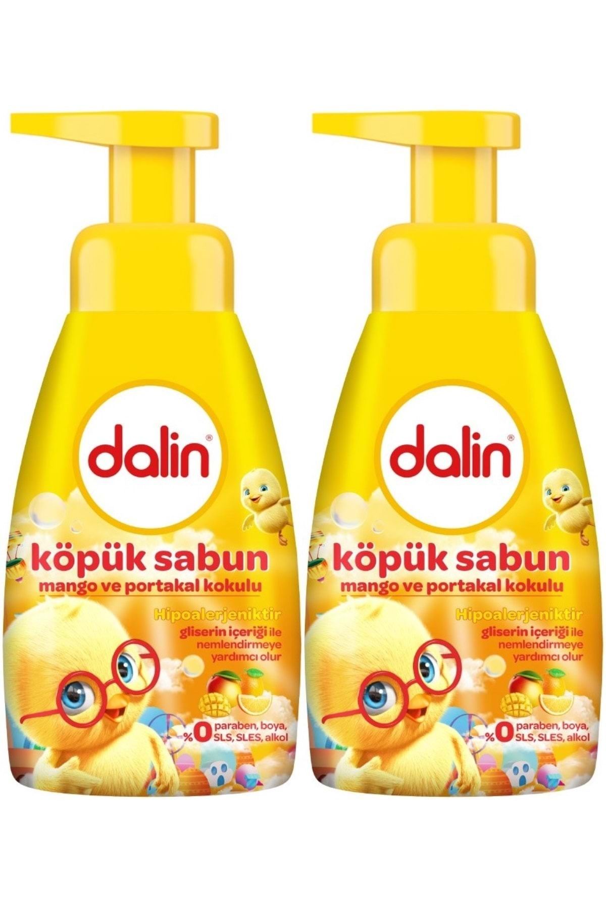 Dalin Köpük Sabun 200ML Mango ve Portakal Kokulu Çoçuklarınız İçin (2 Li Set)