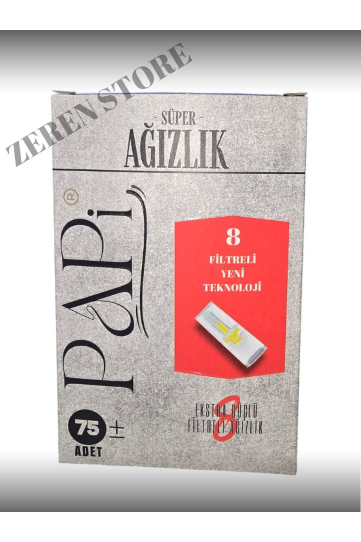 Papi Süper Ağızlık - 8 Filtreli Yeni Teknoloji - 75'li Paket
