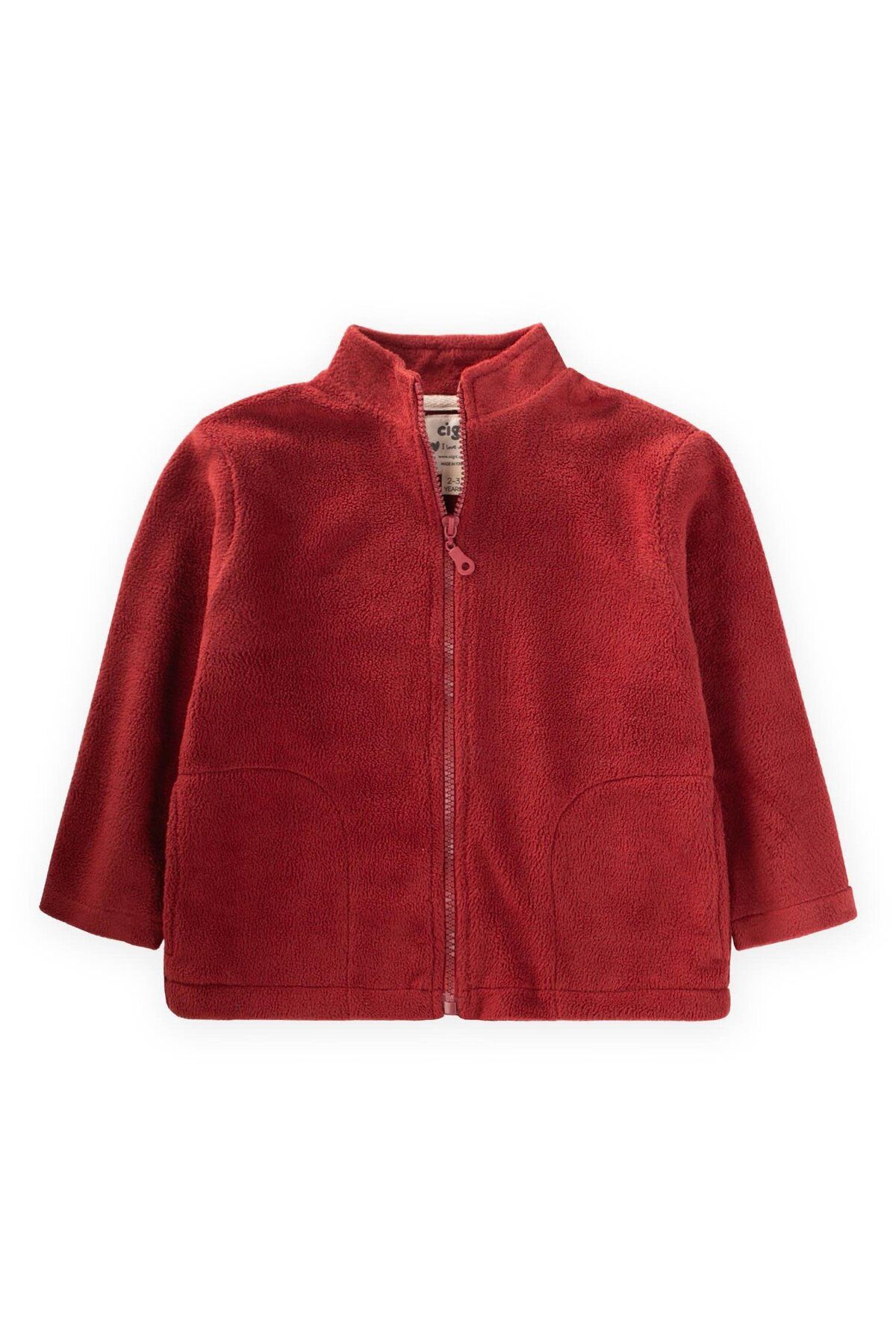 Cigit-Burgundy Fleece - Ages 2-8 with Collar and Zipper 1