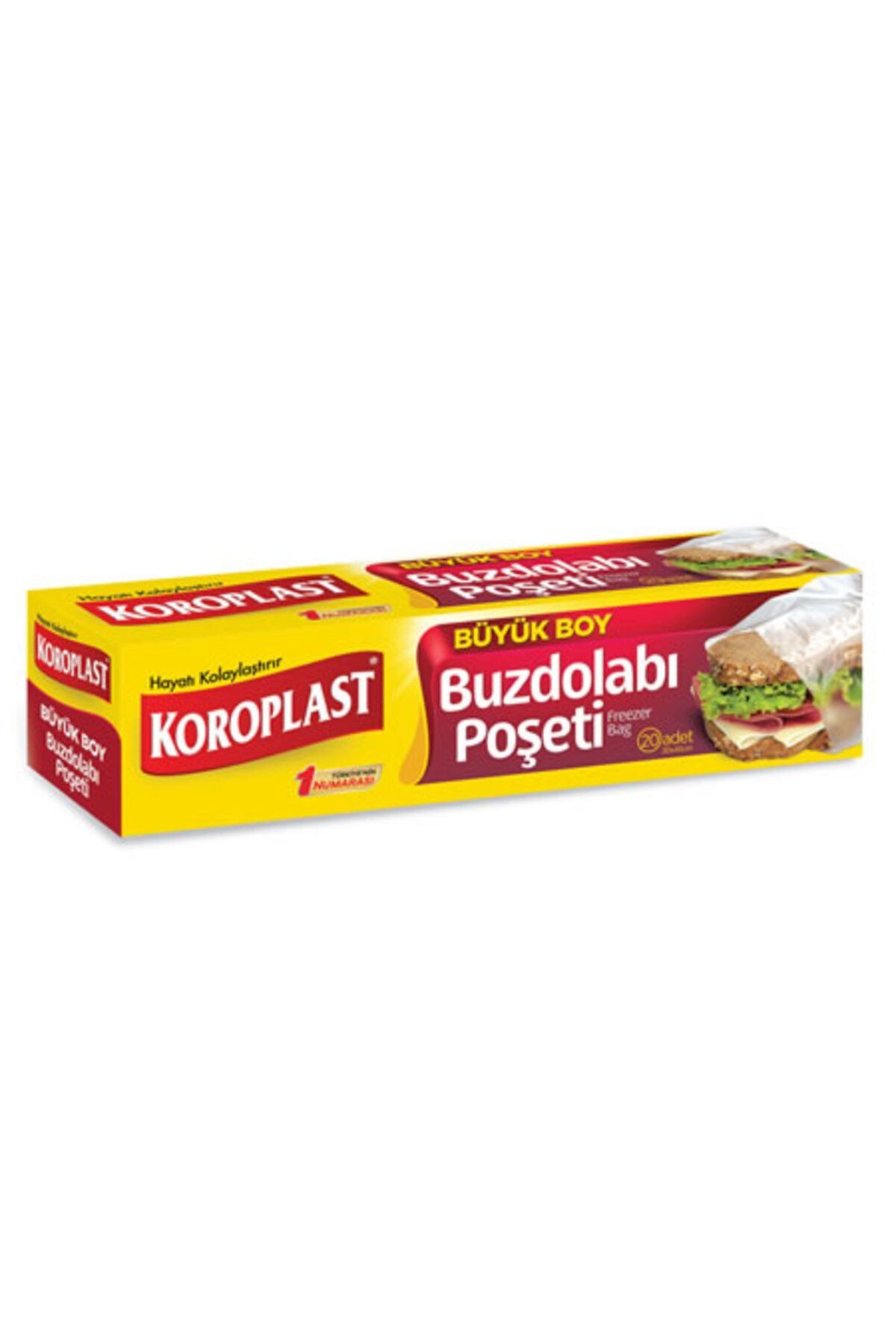 enes ticaret Koroplast 5 Paket Buzdolabı Poşeti Büyük Boy 5 Paket X 20li 30x45 Cm