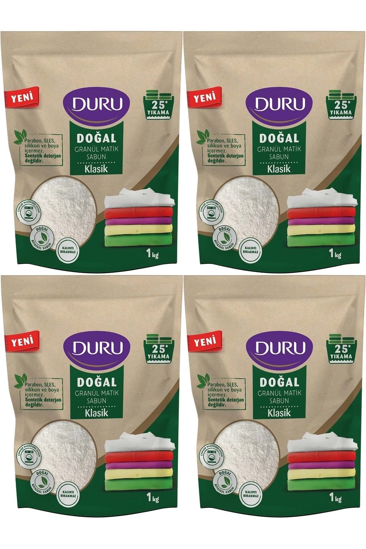 Duru Doğal Granül Matik Sabun Tozu Klasik 4KG (4PK*1) (100 Yıkama)