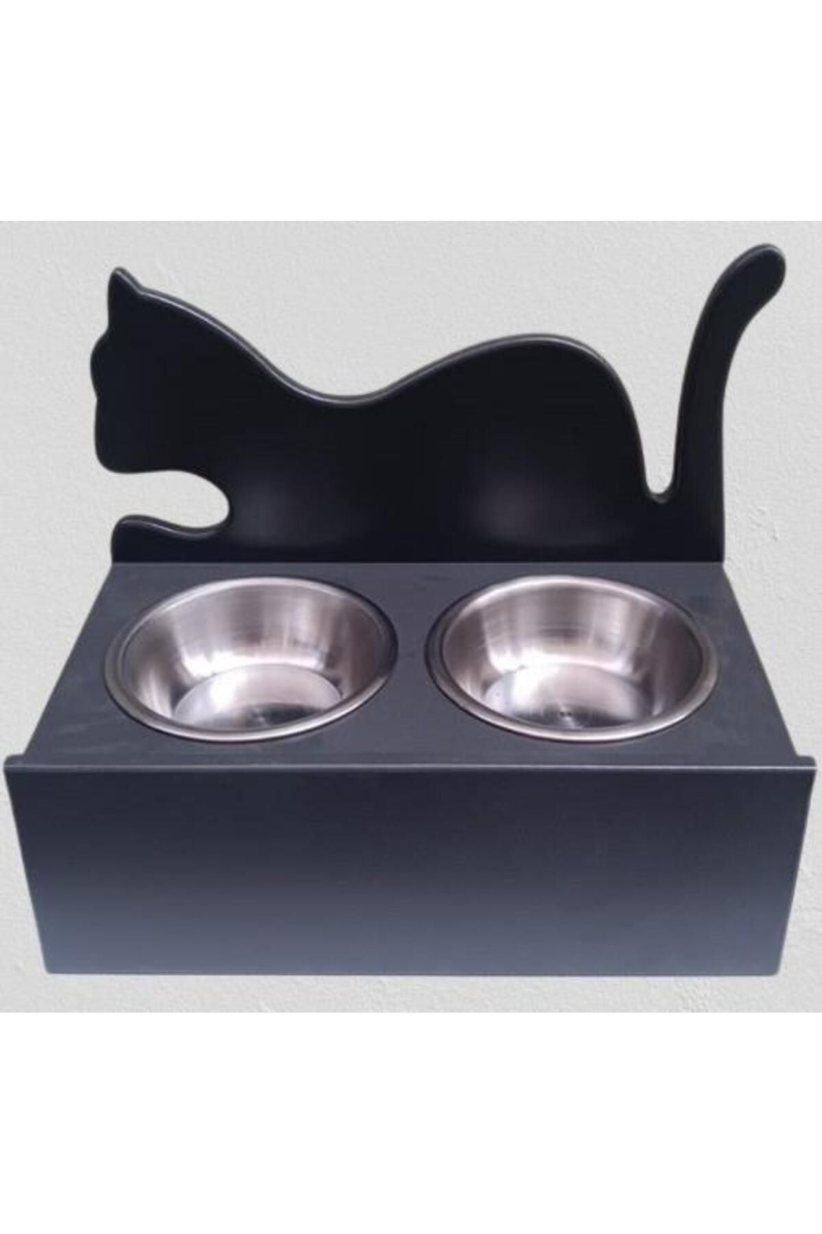BENGİ TİCARET-Hobby Erc Model 90375 - Small Cat Food Water Bowl, Anthracite Stainless Plate 3