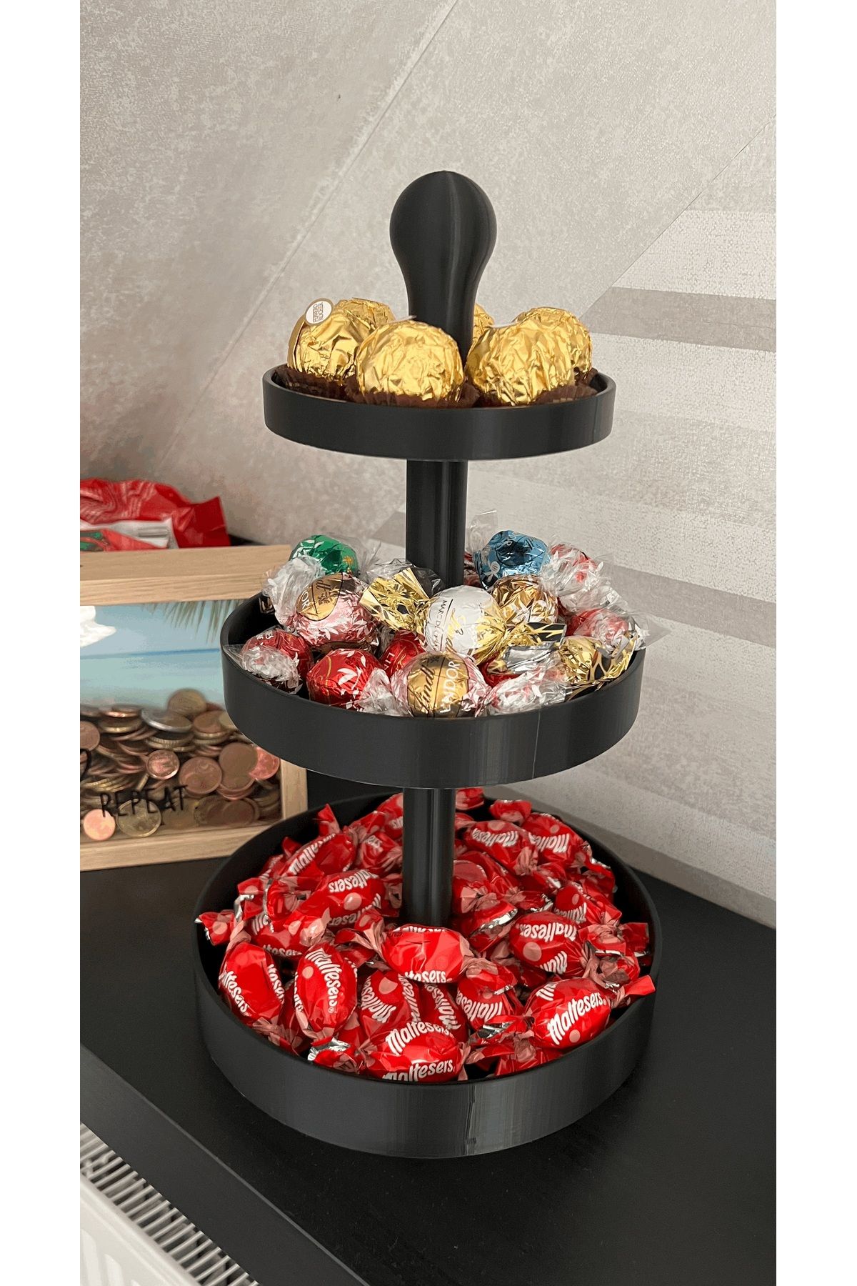 Goplast Premium-Presentation Holder Cake Cake and Sugar Bowl Catering Holder Fruit Holder - 3 Tier Birthday and Wedding Engagement Serving Stand 5