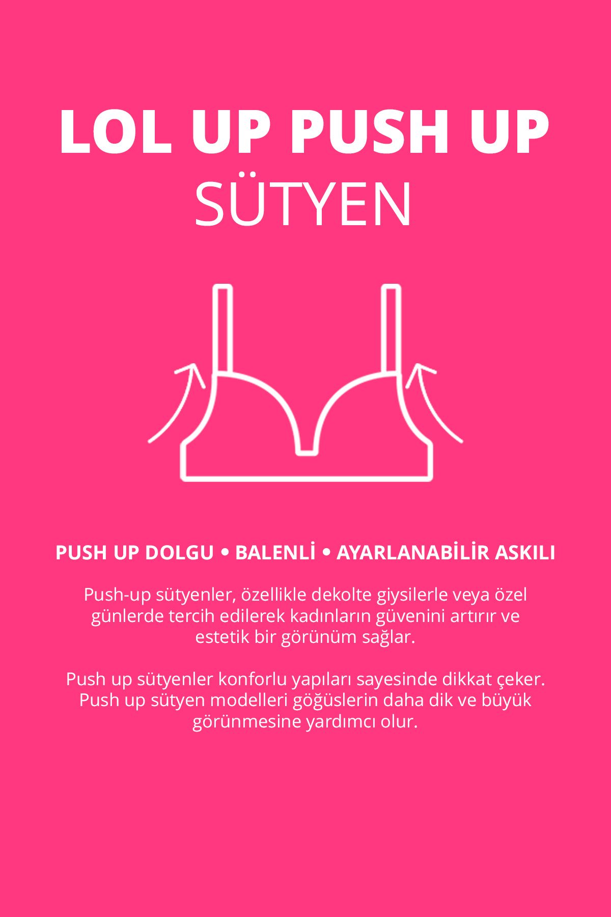 كوتونهيل-حمالة صدر Lol Up Push Up Underwire، 3 قطع 7