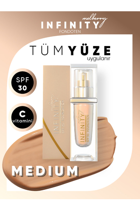 Melberry Infinity Fondöten Medium Büyük Boy 40 ml Foundation