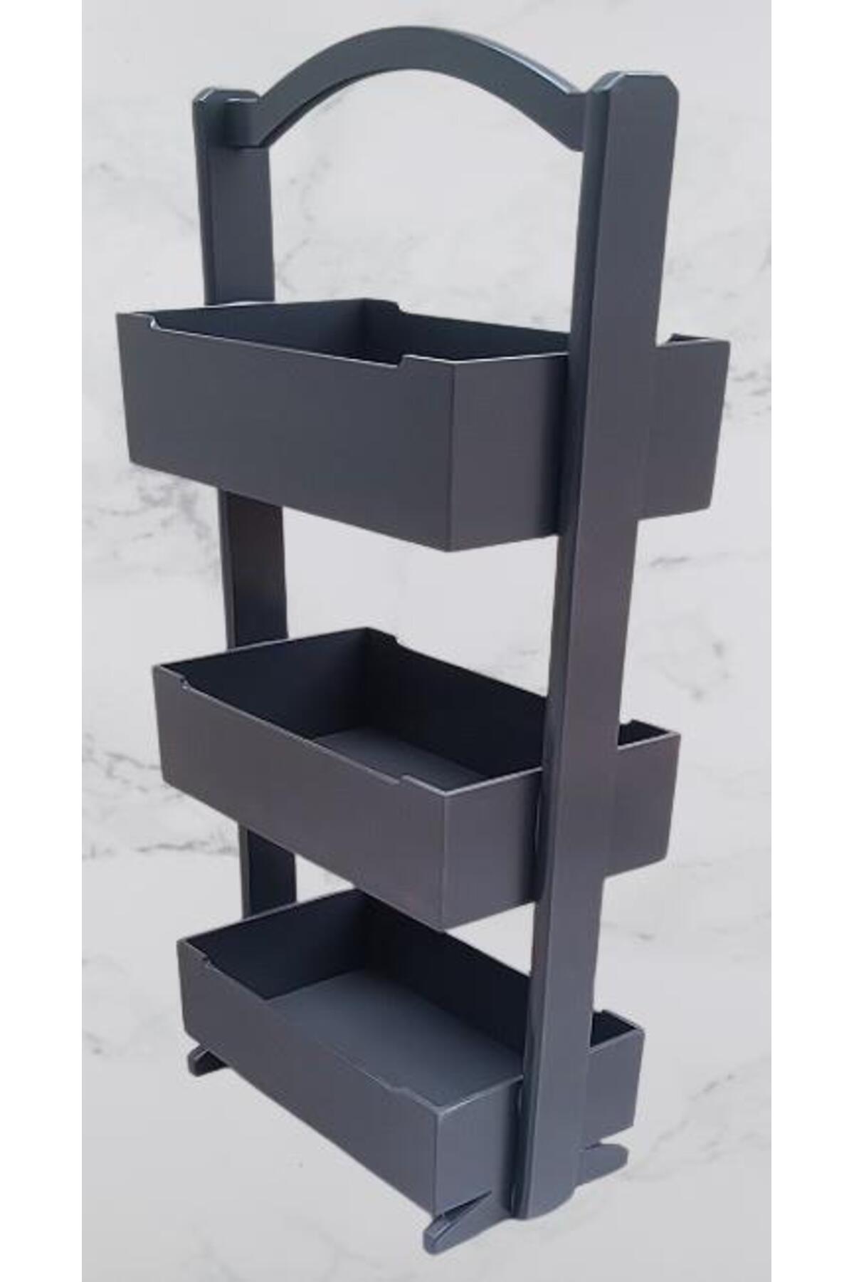 BENGİ TİCARET-Hobby 90383 Erdl Shelf Terek 3-Piece Large Internal Volume Cnc Cutting Wood Mdf Anthracite Handmade 1