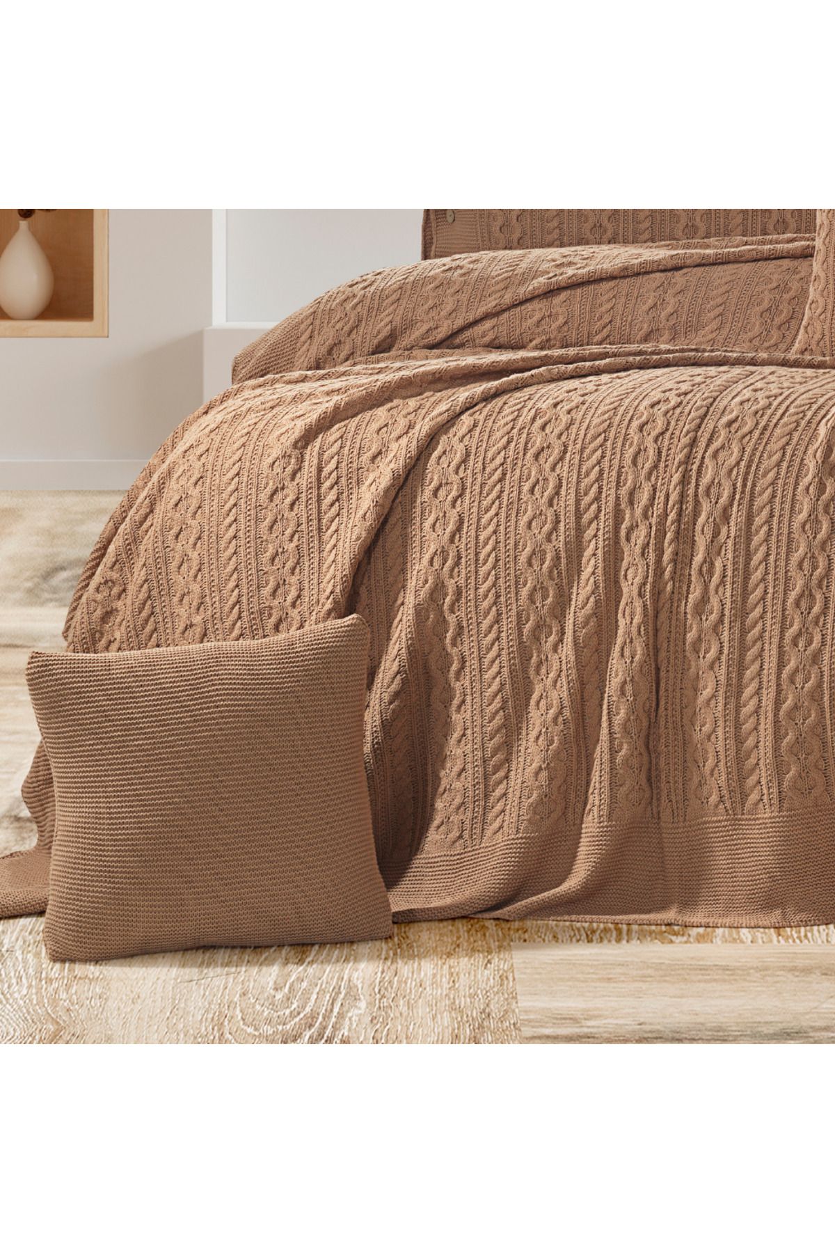 YGT Home-Double Tirko Bedspread Set - Biscuit 240X260 2