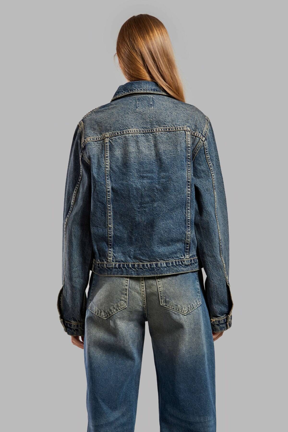its basic-Jachetă de damă T.Jen Color 2w48 Loose Fit Crop Denim 4