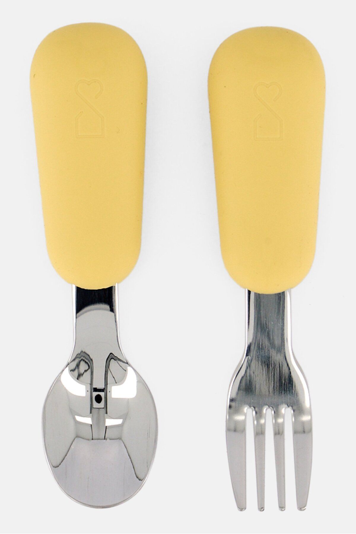 Muy Mucho-2 Piece Of Cutlery, Silver/Yellow 2