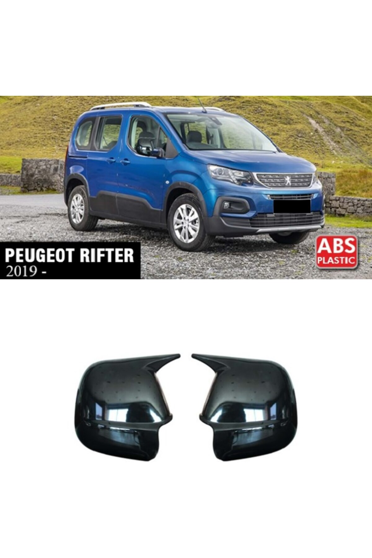 HYM TUNİNG Peugeot Rifter 19+ Yarasa Ayna Kapak Parlak Siyah Sağ Sol ...