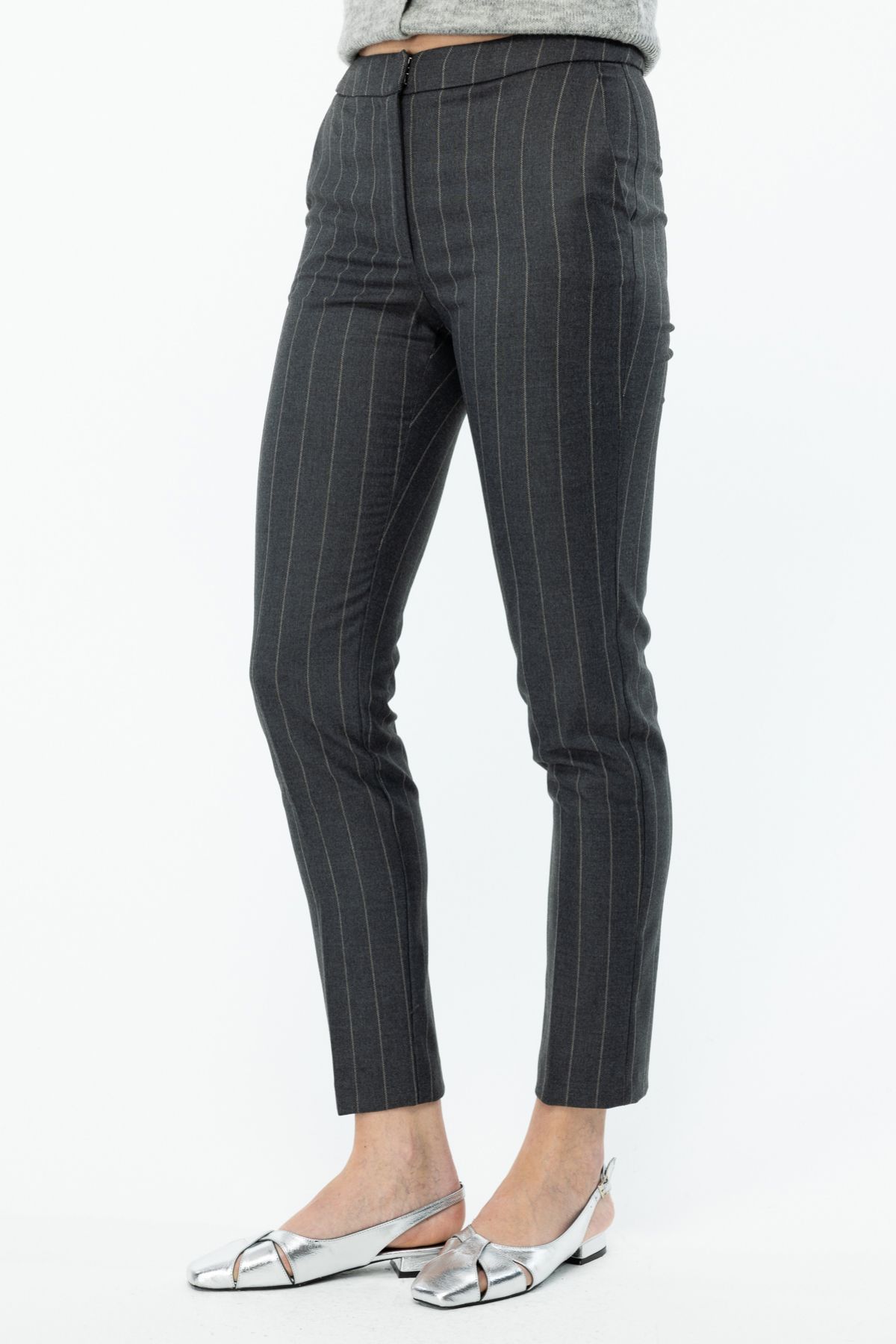 Ekol-Striped Skinny Trousers 4