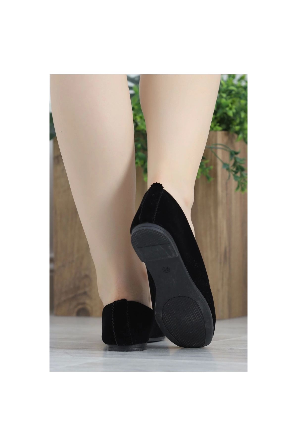 Narnuga-Suede Accessory Ballerinas - Suedeblack1 Model 20933.264 5