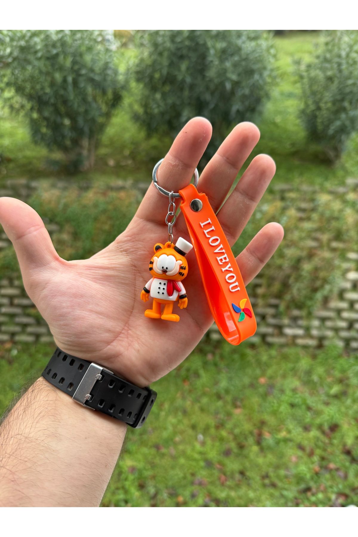KEHVAN-Garfield Captain Cat 3D Keychain Toy and Bag Accessory 3