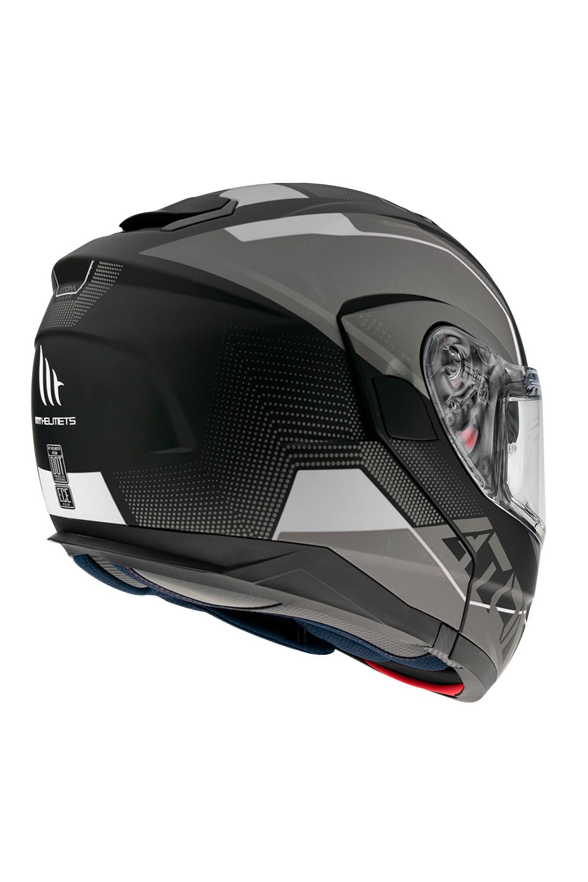 Atom Quark Çene Açılır Kask Vizörlü Beyaz-gri X-small - 2